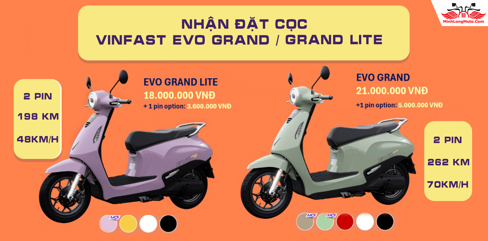 Đạt cọc VinFast Evo Grand ưu đãi
