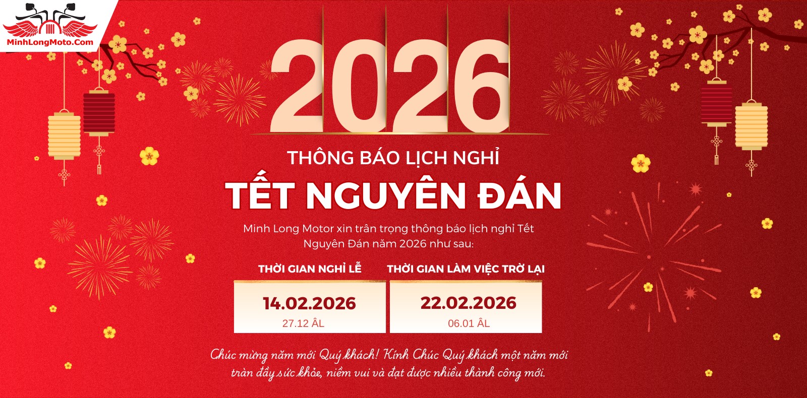 Thông báo nghỉ tết